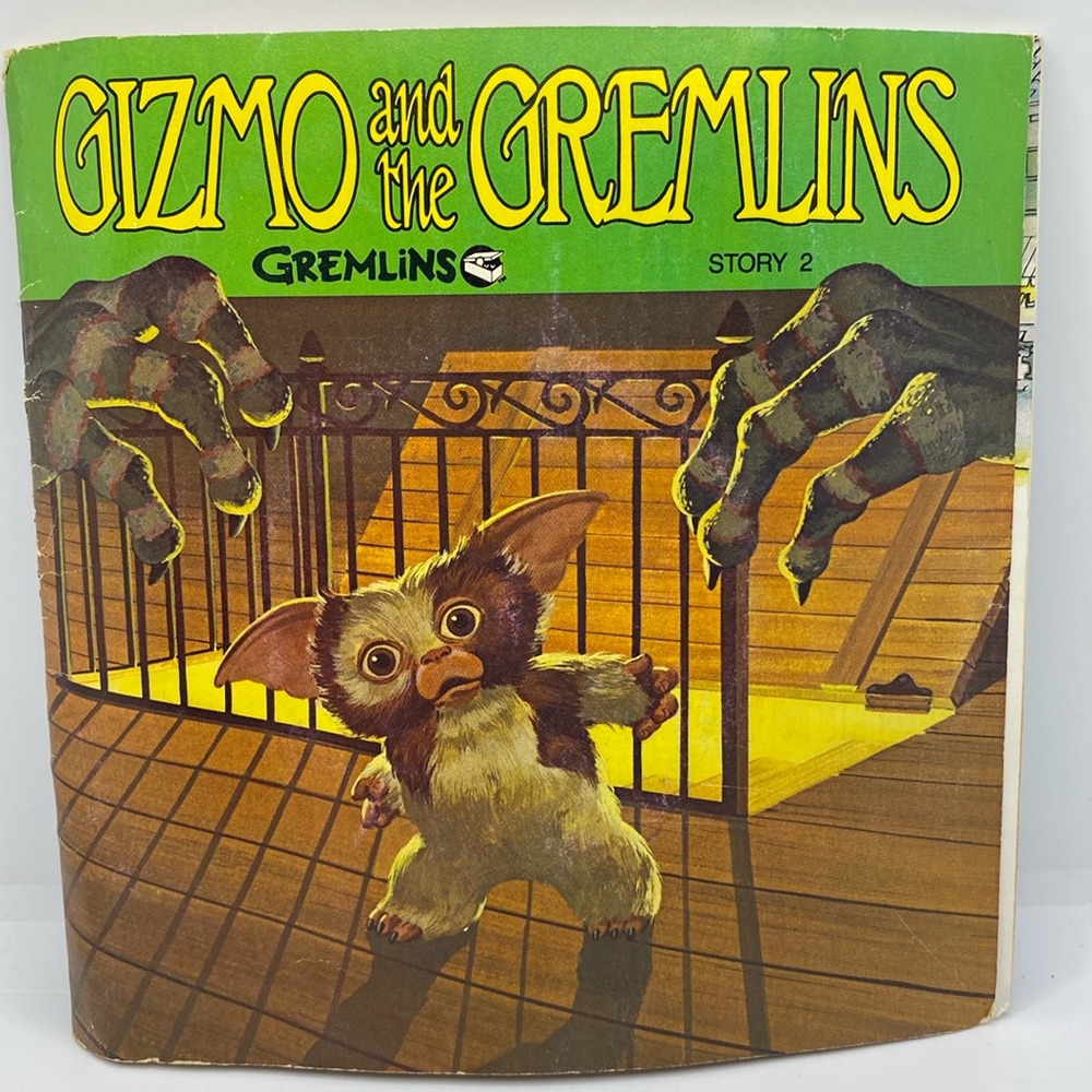 Gizmo and the Gremlins Story 2 Vinyl Record and Book Vintage